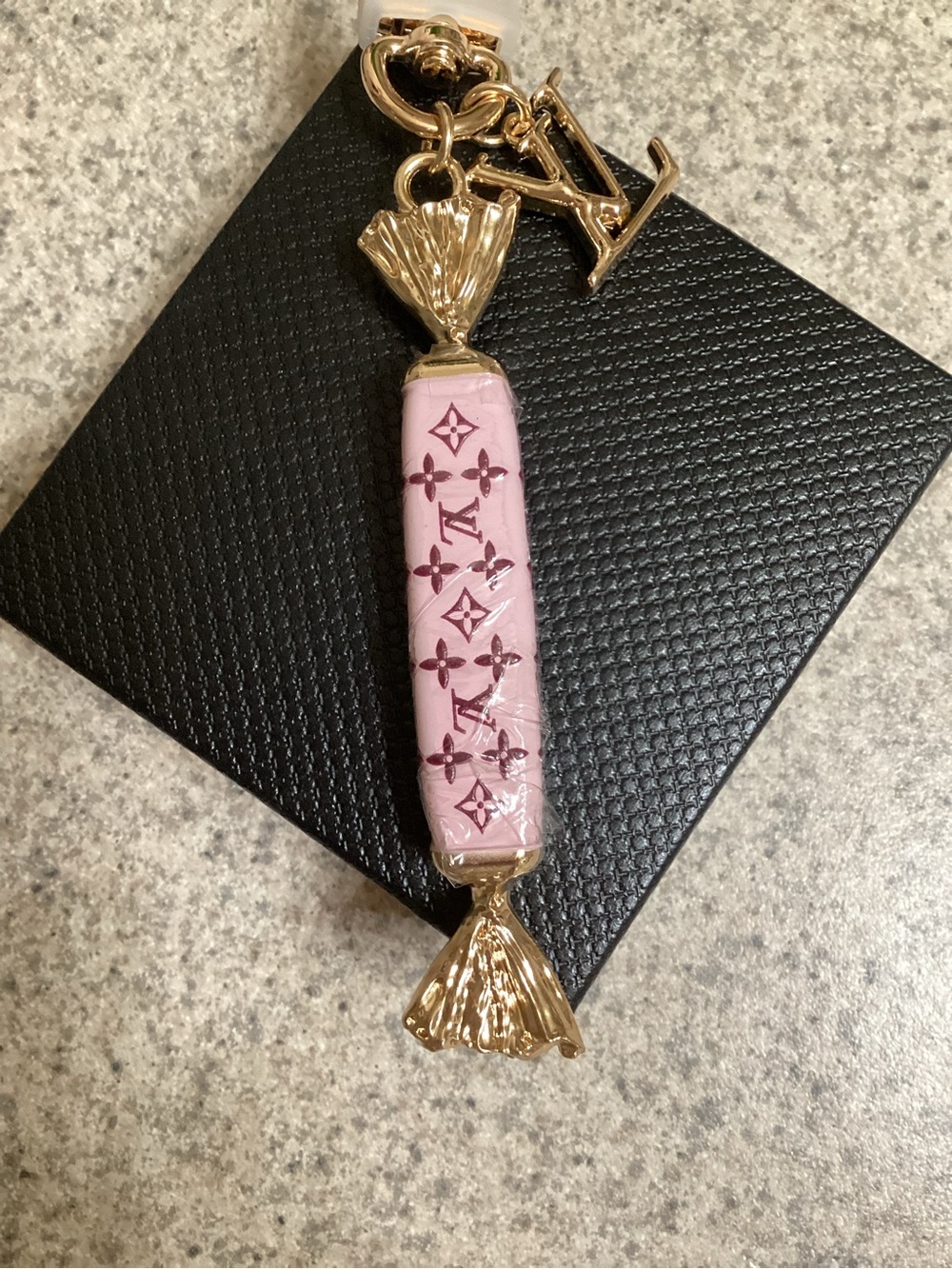 Louis Vuitton Pink and Gold Monogram Candy Charm Keychain - Picture 4 of 4
